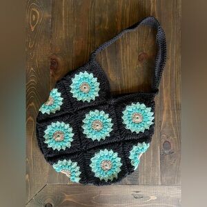 Crocheted Sunflower Market Bag